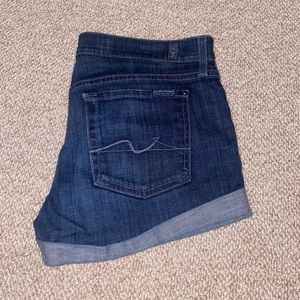 7 for all Mankind Dark wash Jean Shorts sz 30